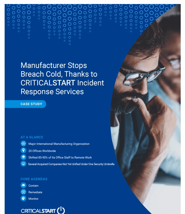 Image representing Manufacturer Breach Customer Story.